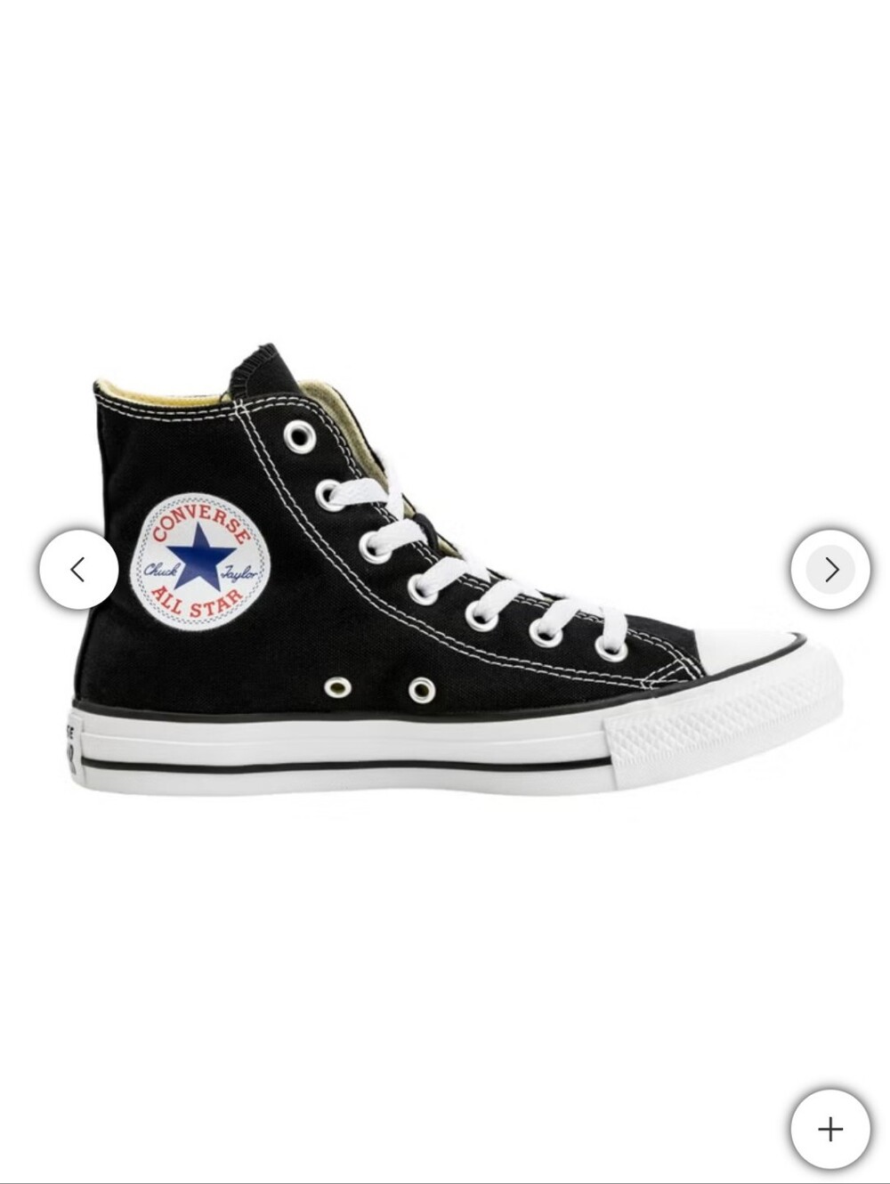 Converse Black High-Top Canvas Sneakers with White Sole